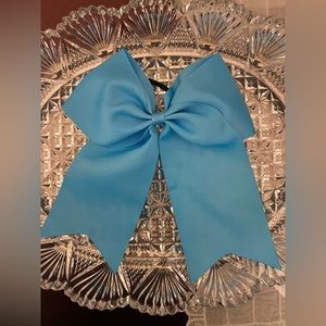 NWT VTG 1950s Style Rockabilly Pony Tail Bow Light Blue Teal Large